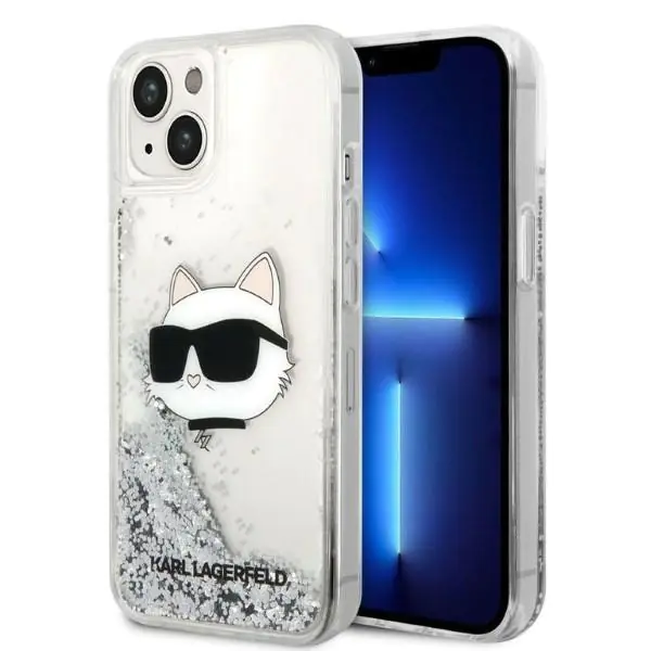 ⁨Karl Lagerfeld KLHCP14MLNCHCS iPhone 14 Plus 6,7" srebrny/silver hardcase Glitter Choupette Head⁩ w sklepie Wasserman.eu