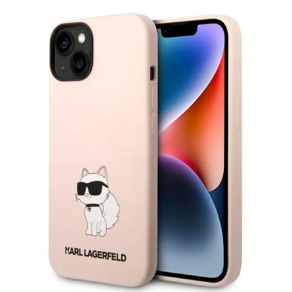 ⁨Karl Lagerfeld KLHCP14MSNCHBCP iPhone 14 Plus 6,7" hardcase pink/pink Silicone Choupette⁩ at Wasserman.eu