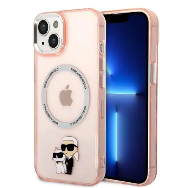 ⁨Karl Lagerfeld KLHMP14MHNKCIP iPhone 14 Plus 6,7" hardcase pink/pink Iconic Karl&Choupette Magsafe⁩ at Wasserman.eu