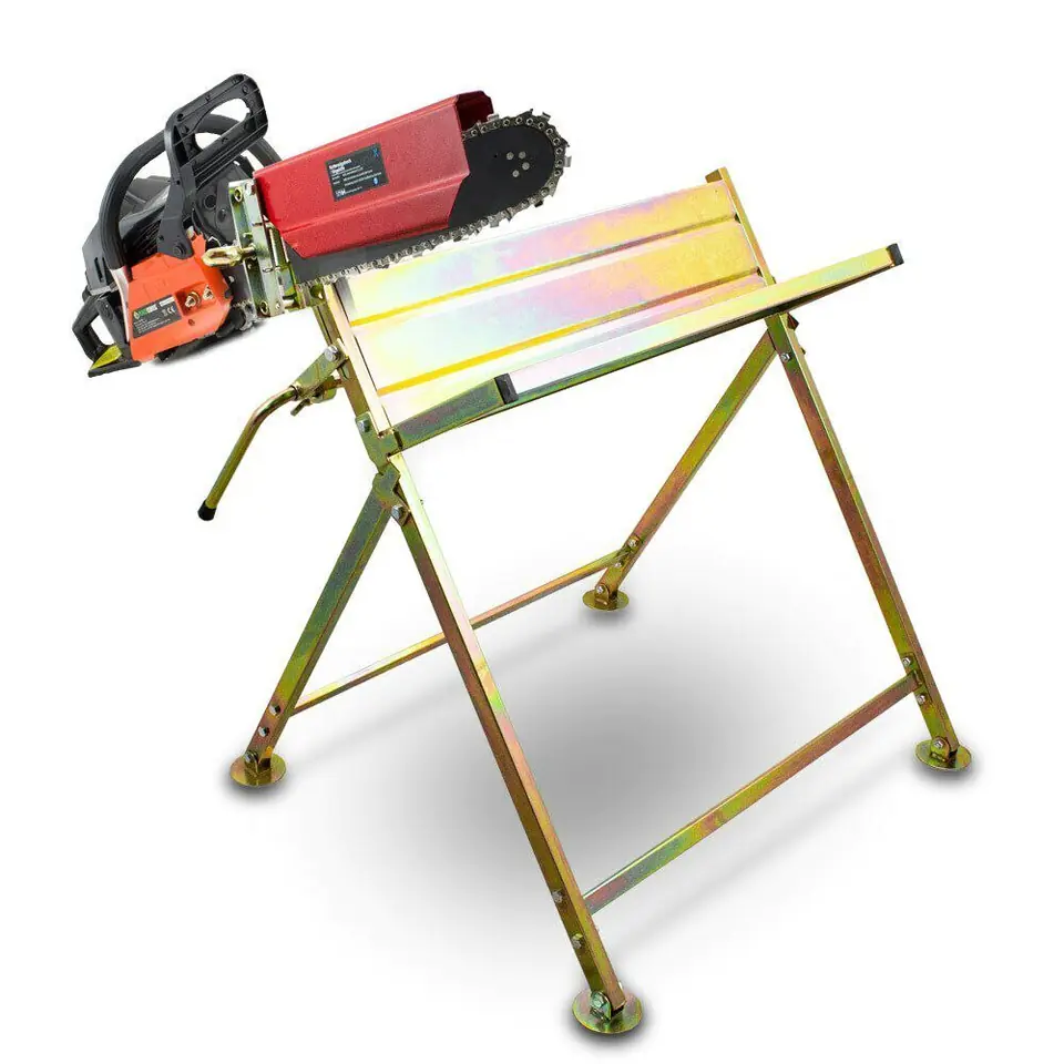 ⁨Strong and solid Tree cutting table goat on saw with handle⁩ at Wasserman.eu