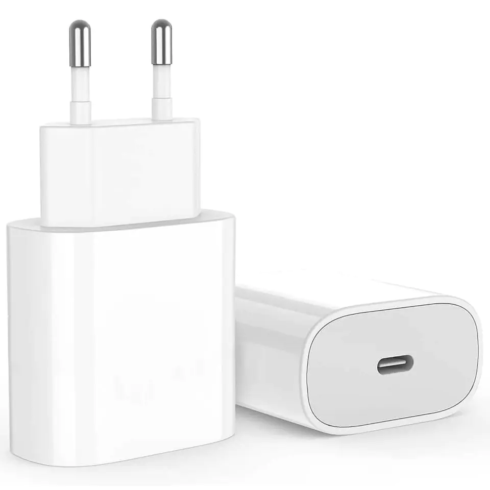 ⁨Ładowarka sieciowa Denmen szybka USB-C Type C PD 20W 3.6A Biała⁩ w sklepie Wasserman.eu