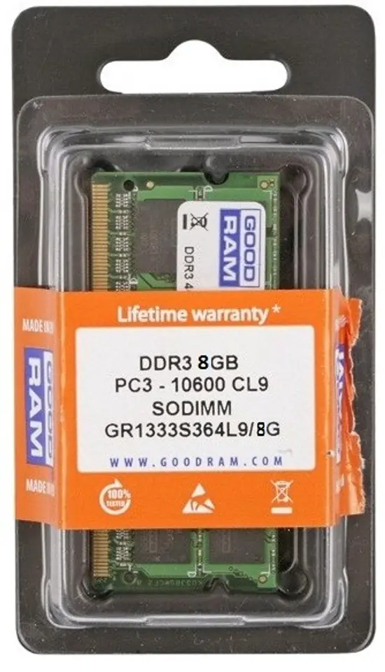 DDR3 SODIMM 8GB/1333 (1*8GB) CL9 at Wasserman.eu