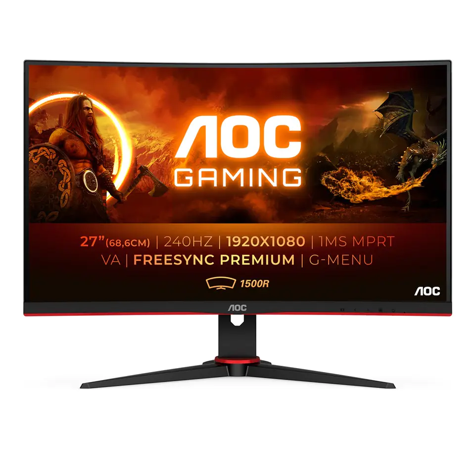 ⁨AOC G2 C27G2ZE/BK computer monitor 68.6 cm (27") 1920 x 1080 pixels Full HD LED Black, Red⁩ at Wasserman.eu