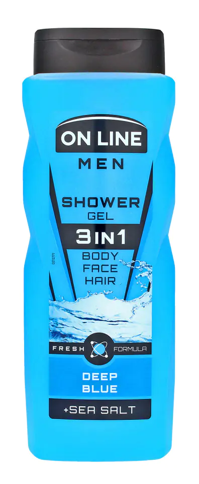 ⁨On Line Men Shower Gel 3in1 Deep Blue for Men 410ml⁩ at Wasserman.eu