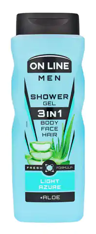 ⁨On Line Men Żel pod prysznic 3in1 Light Azure dla mężczyzn 410ml⁩ w sklepie Wasserman.eu
