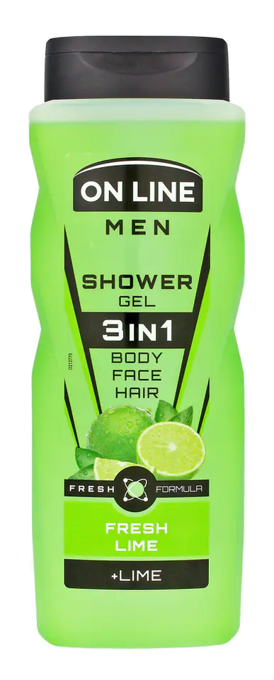 ⁨On Line Men Żel pod prysznic 3in1 Fresh Lime dla mężczyzn 410ml⁩ w sklepie Wasserman.eu