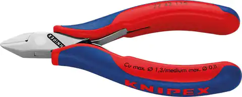 ⁨Side cutting pliers.for electronics, round head with small bevel 115mm KNIPEX⁩ at Wasserman.eu