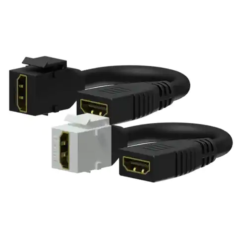 ⁨Adapter Keystone Żeńskie HDMI A - Żeńskie HDMI A Moduł na kablu Biały⁩ w sklepie Wasserman.eu