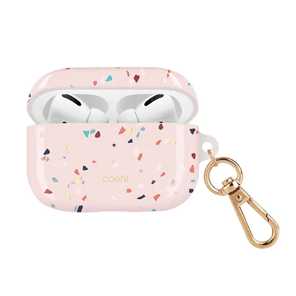 ⁨UNIQ Case Coehl Terrazzo AirPods Pro pink/blush pink⁩ at Wasserman.eu