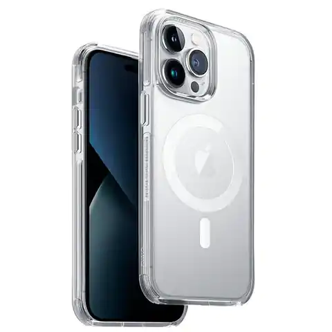 ⁨UNIQ etui Combat iPhone 14 Pro 6,1" Magclick Charging przeźroczysty/dove satin clear⁩ w sklepie Wasserman.eu