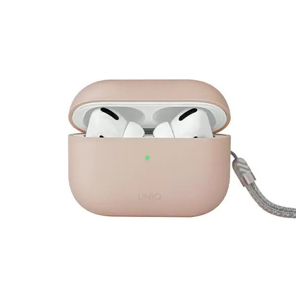 ⁨UNIQ etui Lino AirPods Pro 2 gen Silicone różowy/blush pink⁩ w sklepie Wasserman.eu