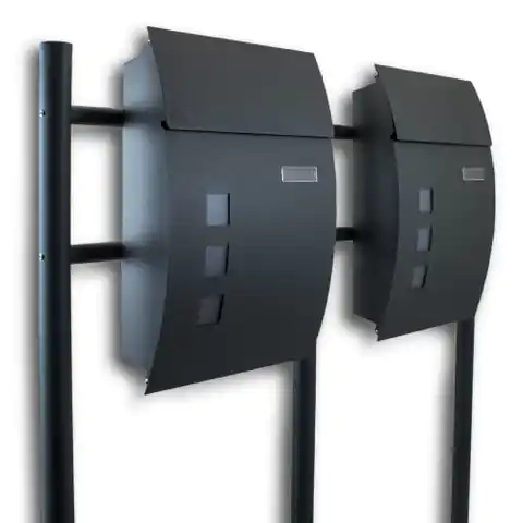 ⁨FREESTANDING LETTERBOX LETTERS DARK GRAY DOUBLE WITH STANDS⁩ at Wasserman.eu