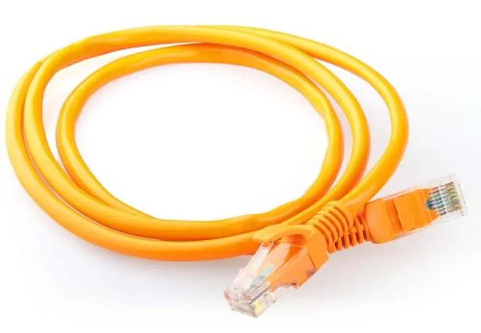 ⁨Patch cord kategoria 5e osłonka zalewana 0.5m pomarańczowy⁩ w sklepie Wasserman.eu