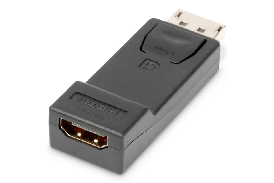 ⁨Adapter Displayport 1080p 60Hz FHD Typ DP/HDMI A M/Ż czarny⁩ w sklepie Wasserman.eu