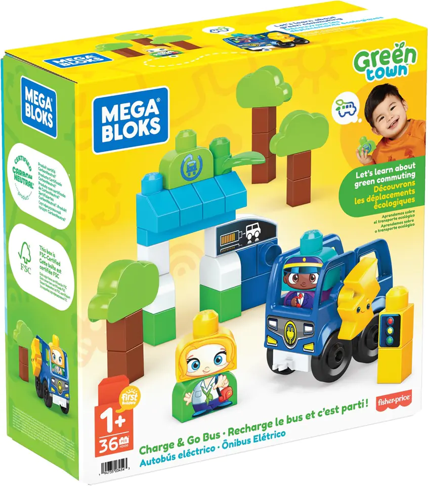 ⁨MEGA BLOKS HDX90 GREEN TOWN CHARGE & GO BUS⁩ at Wasserman.eu