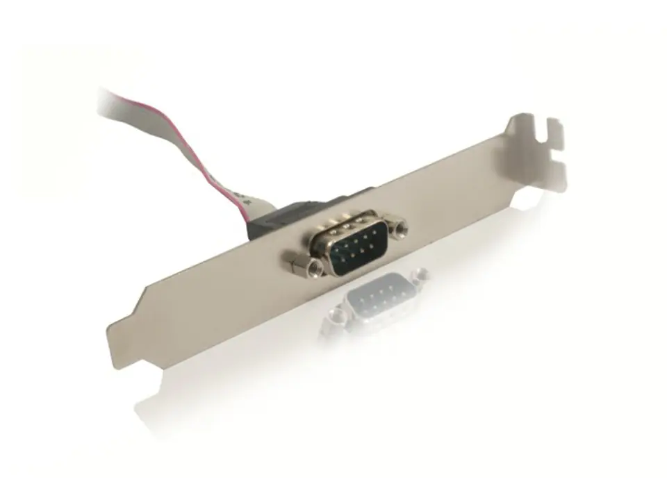 DB9 serial port receptacle on bracket at Wasserman.eu