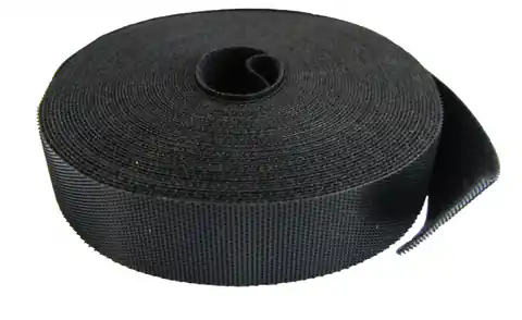 ⁨Velcro cable tape, width 19 mm, 10 m roll color black⁩ at Wasserman.eu