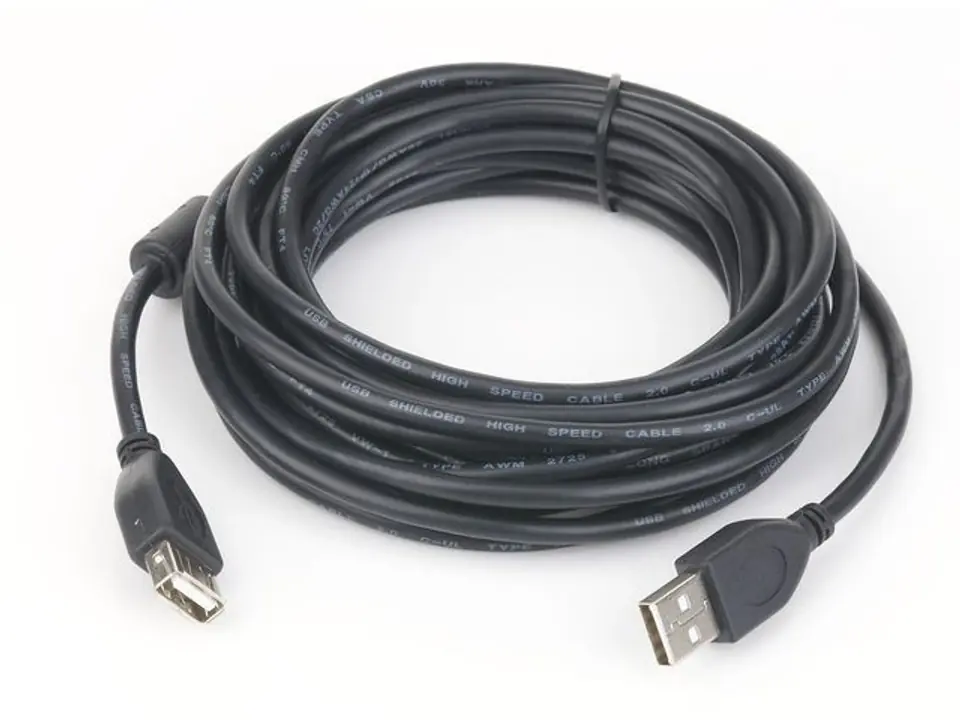 CCF-USB2-AMAF-10 Premium quality USB 2.0 A-plug A-socket 10ft cable with ferrite core at Wasserman.eu