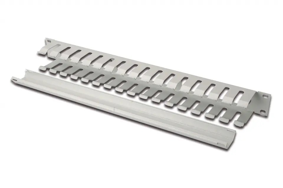 Organizer cable bracket with removable cover 1U type Dukt 40x70, RAL 7035 at Wasserman.eu