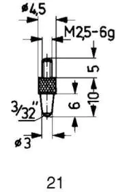 ⁨Steel probe, type 21/ 3,0mm KÄFER⁩ at Wasserman.eu