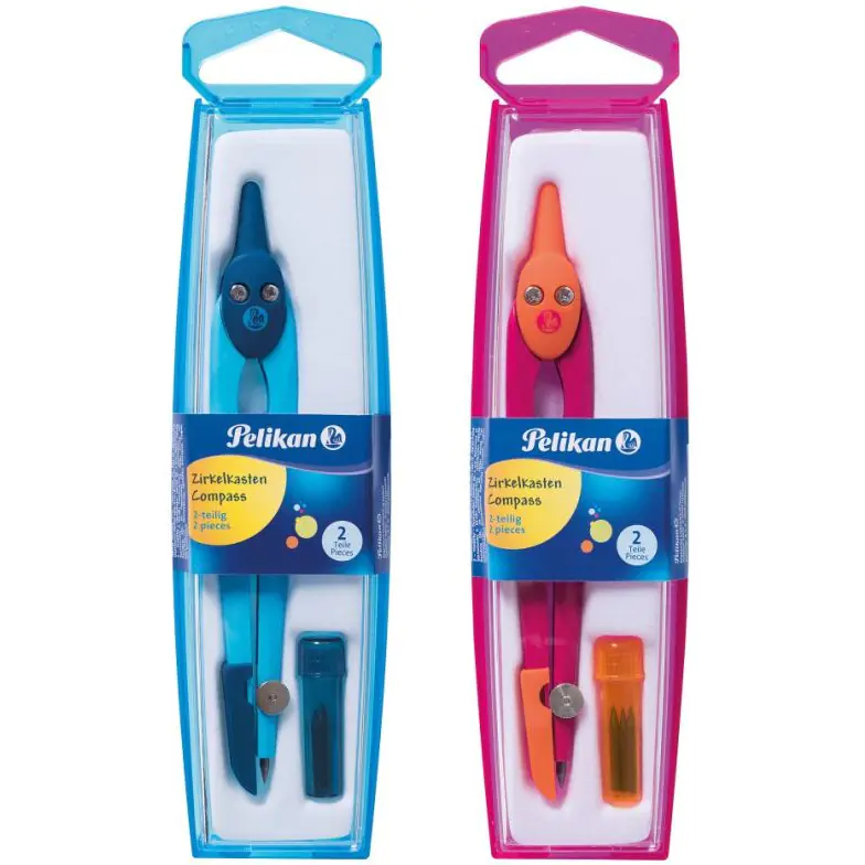 ⁨School compass with additional stylus, color mix 700467 PELIKAN⁩ at Wasserman.eu