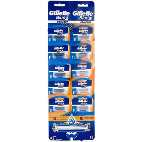 ⁨Maszynka do golenia GILLETTE BLUE3 COMFORT plansza (10szt)⁩ w sklepie Wasserman.eu