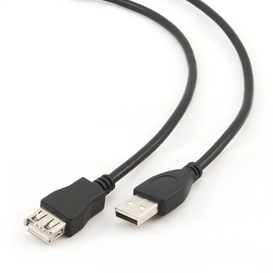 ⁨Przedłużacz USB 2.0 typu AM-AF 4.5m czarny⁩ w sklepie Wasserman.eu