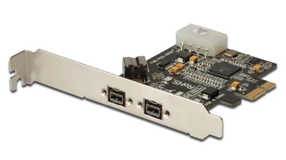 ⁨Firewire (800) PCI Exp. Card/Controller, 2xZew 1xExt. IEEE1394b 9pin,Low Profile, Chipset: XIO2213B⁩ at Wasserman.eu