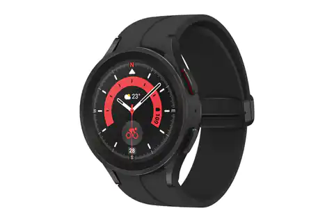 ⁨Samsung Galaxy Watch5 Pro 3.56 cm (1.4") OLED 45 mm Digital 450 x 450 pixels Touchscreen Black Wi-Fi GPS (satellite)⁩ at Wasserman.eu