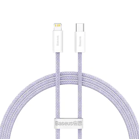 ⁨USB-C to Lightning Baseus Dynamic 2 Cable, 20W, 1m (Purple)⁩ at Wasserman.eu