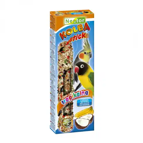 ⁨NESTOR Kolb für mittelgroße Papageien mit Kokosnuss und Bananen 2 Stk. [PSOT]⁩ im Wasserman.eu