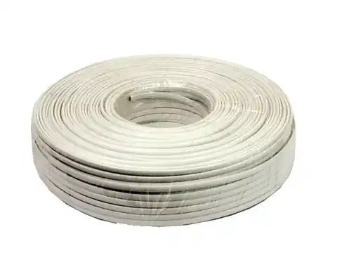 ⁨Telephone cable 4C stranded wire 100 meters, white⁩ at Wasserman.eu
