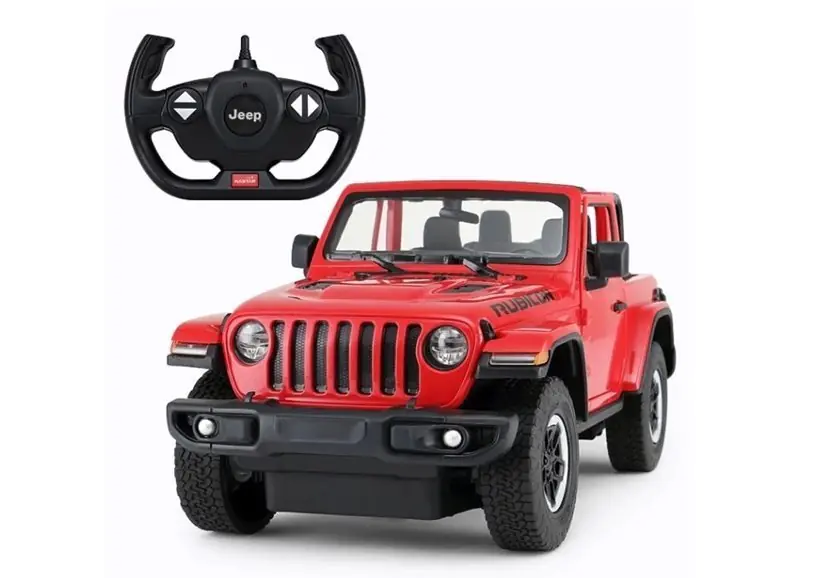 ⁨Auto R/C Jeep Wrangler Rubicon 1:14 Rastar Czerwony⁩ w sklepie Wasserman.eu