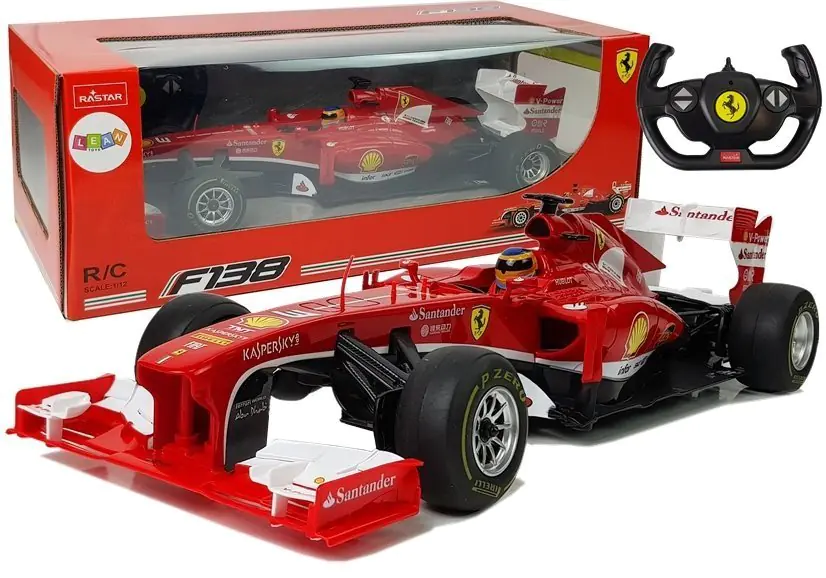 ⁨Auto Wyścigowe Bolid Formuła 1 Ferrari F138 Czerwony 1:12 2.4G⁩ w sklepie Wasserman.eu