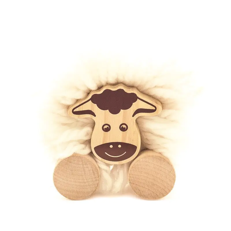 ⁨Wooden sheep pompom - do it yourself⁩ at Wasserman.eu