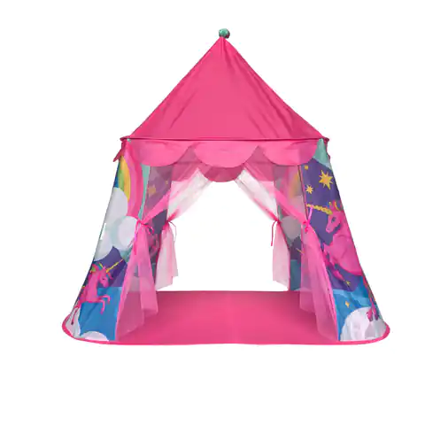 ⁨Children's tent palace pink unicorn⁩ at Wasserman.eu