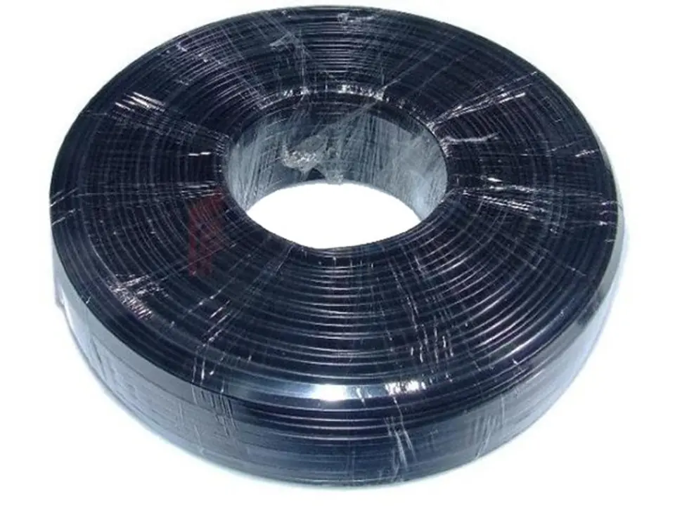 ⁨Flat telephone cable stranded wire 100 meters black⁩ at Wasserman.eu