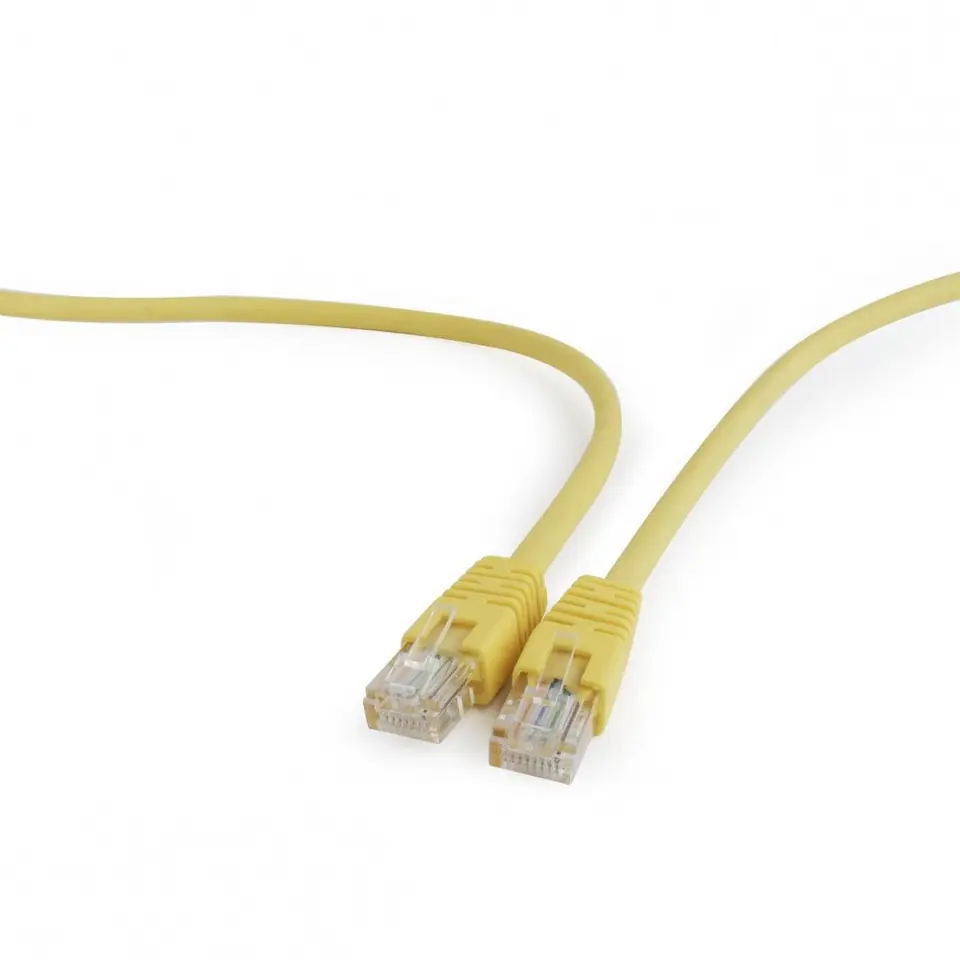 ⁨Patch cord cat.5e molded strain relief 50u" 1m yellow⁩ at Wasserman.eu