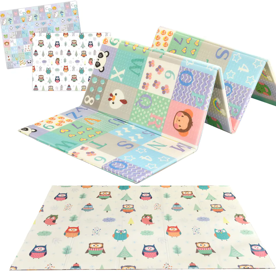 Double-sided owl alphabet mat 150x200 at Wasserman.eu