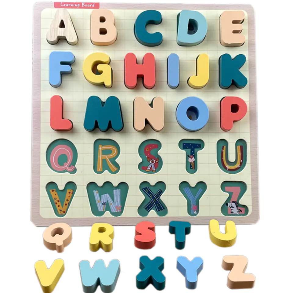 ⁨WOODEN PUZZLES EDUCATIONAL ALPHABET BIG LETTERS ZKB-2053⁩ at Wasserman.eu