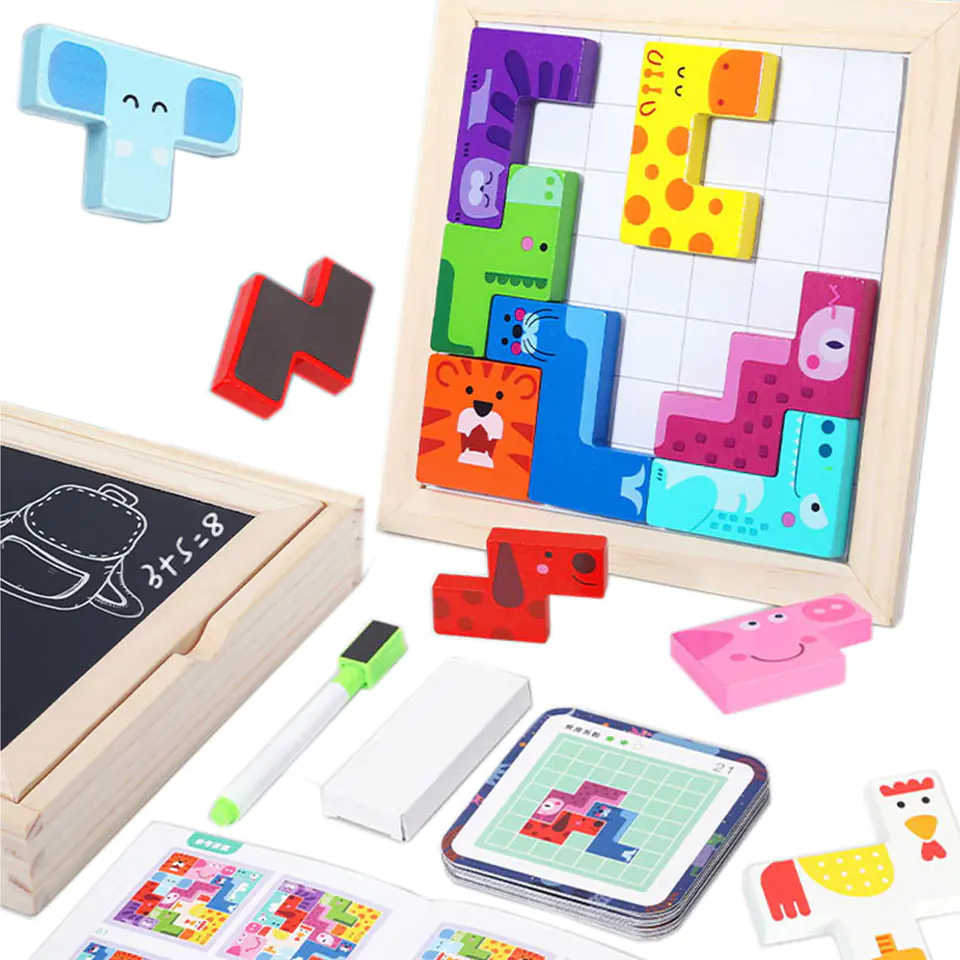 ⁨MAGNETIC BOARD DRY-ERASE CHALK FOR CHILDREN TETRIS PET BOX JHTOY-243⁩ at Wasserman.eu