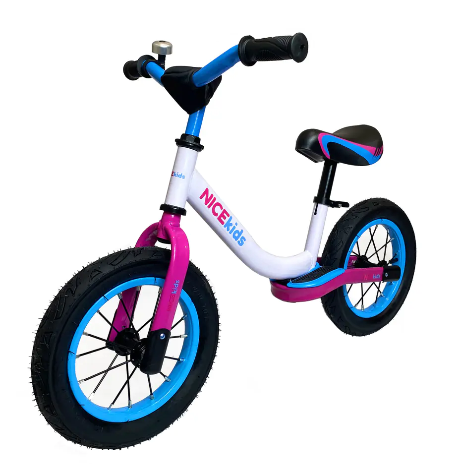 ⁨Balance bike 12' NICEkids WHITE PINK BW-1199⁩ at Wasserman.eu