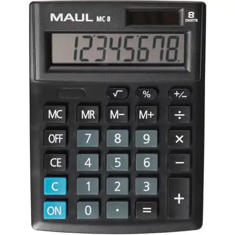 ⁨Desktop calculator COMPACT MC8 8-position black 72650/90 ML MAUL⁩ at Wasserman.eu