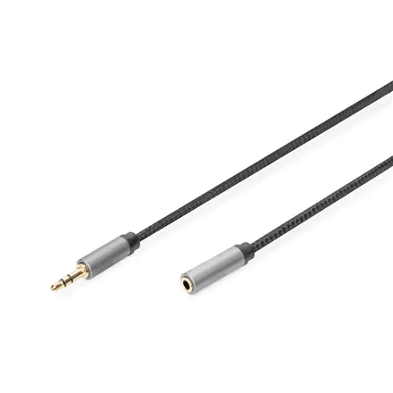 ⁨Digitus | Audio cable | Male | Mini-phone stereo 3.5 mm | Mini-phone stereo 3.5 mm | Black | 1.8 m⁩ w sklepie Wasserman.eu