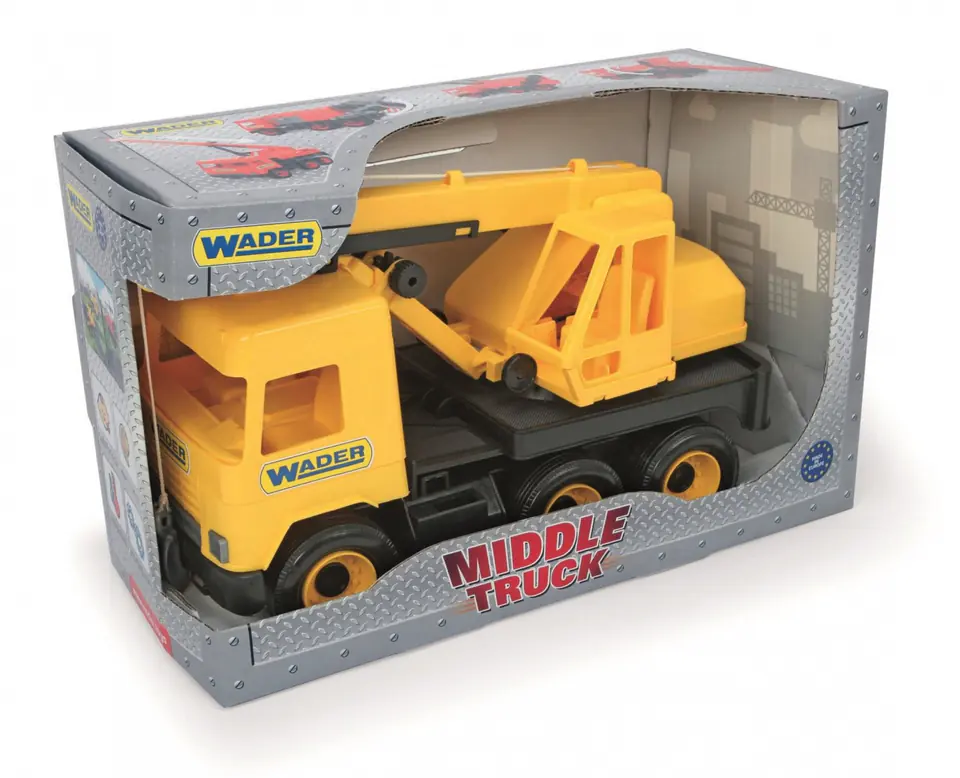 ⁨Middle Truck Crane yellow 38 cm in box⁩ at Wasserman.eu