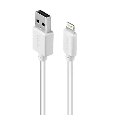⁨Cable CB1031W Lightning - USB Type-A 1m white⁩ at Wasserman.eu