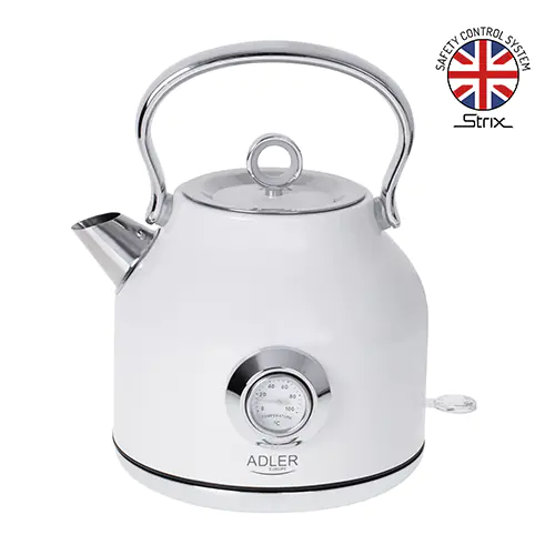 ⁨AD 1346 White Electric kettle with thermometer 1,7l strix⁩ at Wasserman.eu