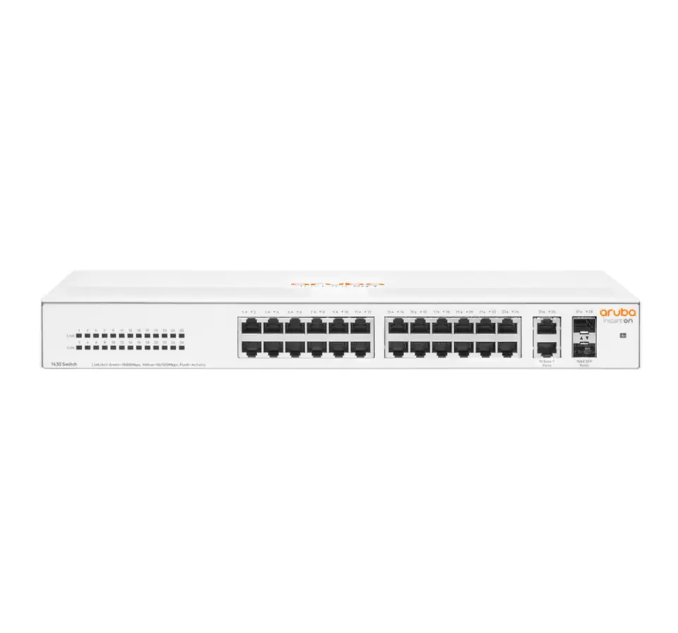 ⁨Przełącznik HEWLETT PACKARD ENTERPRISE Przełącznik Switch ARUBA Instant On 1430 26x1GbE 2SFP R8R50A R8R50A 28x 10/100/1000⁩ w sklepie Wasserman.eu