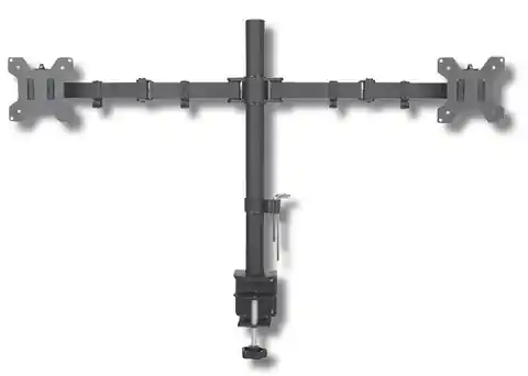 ⁨Dual LED/LCD Desk Arm 13-27 inch 2x10kg VESA Adjustable⁩ at Wasserman.eu