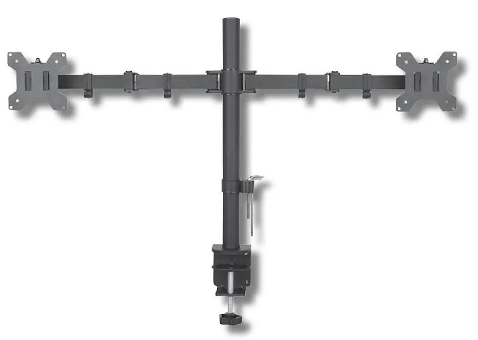 Dual LED/LCD Desk Arm 13-27 inch 2x10kg VESA Adjustable at Wasserman.eu